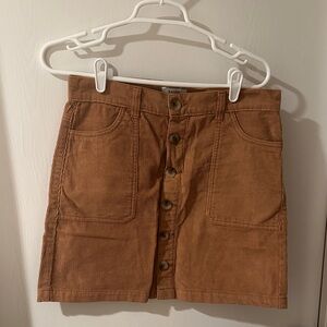 Kensie Tan Corduroy Mini Skirt